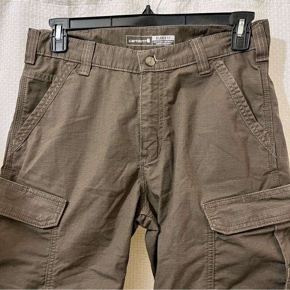 Carhartt Ripstop Cargo Shorts Men’s Durable Outdoor Work Pockets Brown 32 - Picture 2 of 12